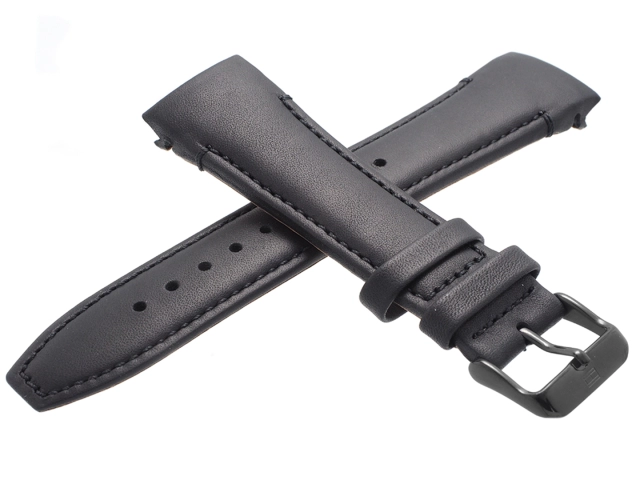 Detal czarnej klamry paska Tommy Hilfiger 679301750 czarny połysk.